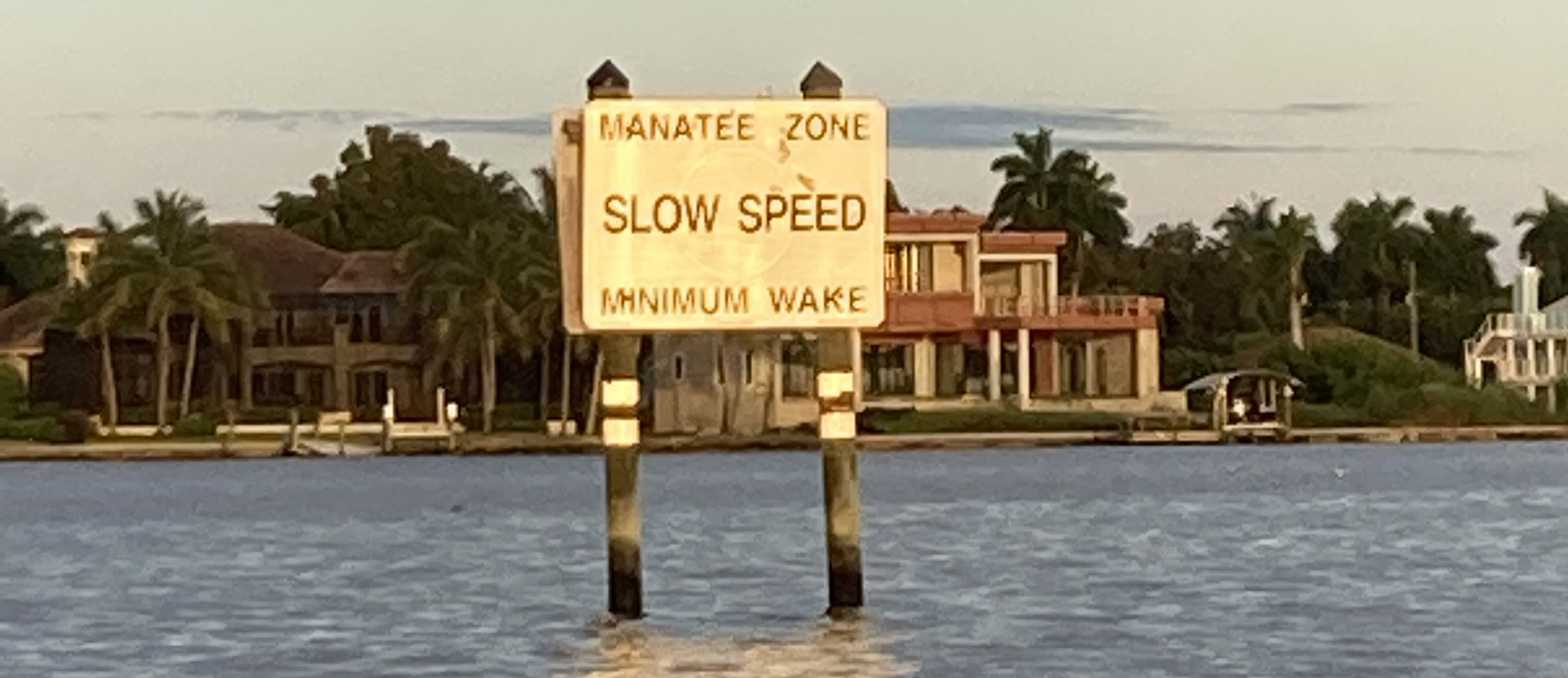 Naples Florida manatee sign